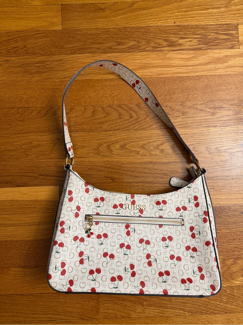 GUESS Greta Cherry Print Shoulder Bag Purse
